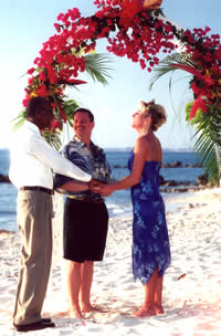 Getting Married under the Blooming Arch on Grand Cayman